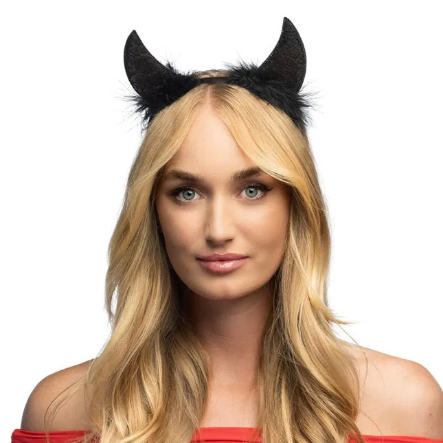 Halloween Haarband Zwart Duivel van Boland koop je bij Partywinkel