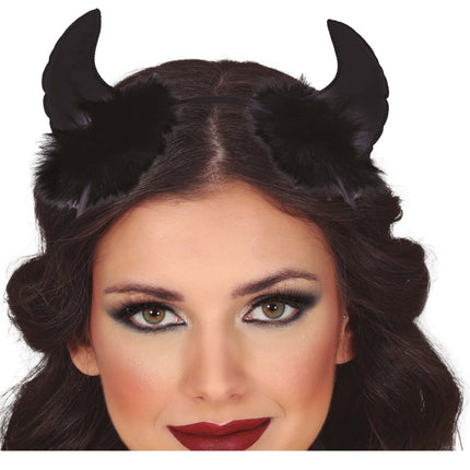 Halloween Haarband Zwart Duivelsoren van Fiestas Guirca koop je bij Partywinkel