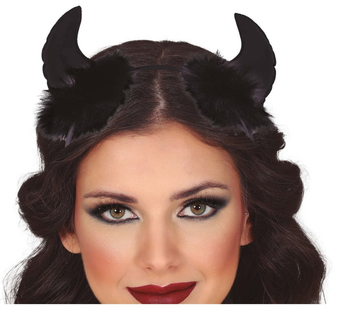 Halloween Haarband Zwart Duivelsoren van Fiestas Guirca koop je bij Partywinkel