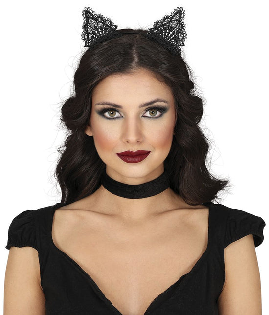 Halloween Haarband Zwart Kat van Fiestas Guirca koop je bij Partywinkel