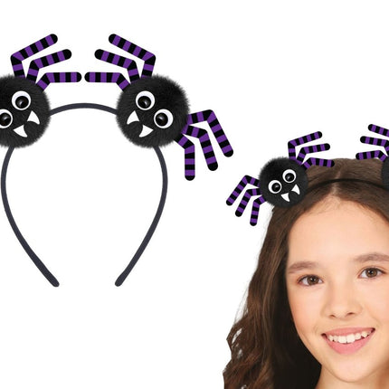 Halloween Haarband Zwart Spinnen van Fiestas Guirca koop je bij Partywinkel