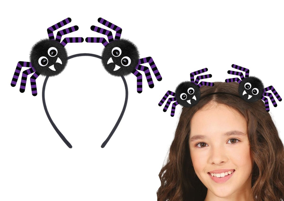 Halloween Haarband Zwart Spinnen van Fiestas Guirca koop je bij Partywinkel