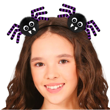 Halloween Haarband Zwart Spinnen van Fiestas Guirca koop je bij Partywinkel