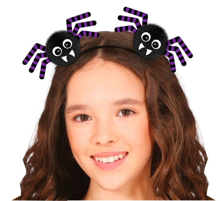 Halloween Haarband Zwart Spinnen van Fiestas Guirca koop je bij Partywinkel