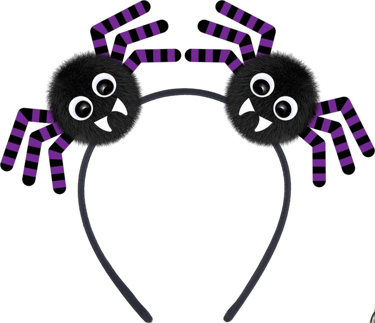 Halloween Haarband Zwart Spinnen van Fiestas Guirca koop je bij Partywinkel