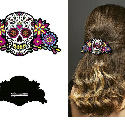 Halloween Haarclip Catrina van Fiestas Guirca koop je bij Partywinkel
