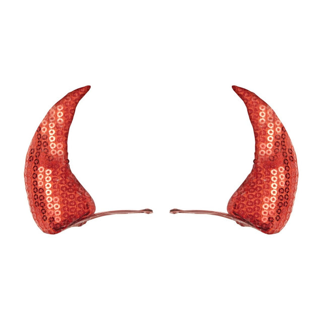 Halloween Haarclip Rood Hoorn 2st van Widmann koop je bij Partywinkel