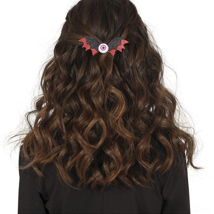 Halloween Haarclip Vleermuis 10cm 2st van Fiestas Guirca koop je bij Partywinkel