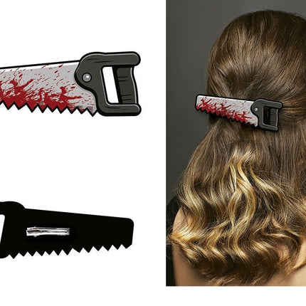 Halloween Haarclip Zaag van Fiestas Guirca koop je bij Partywinkel