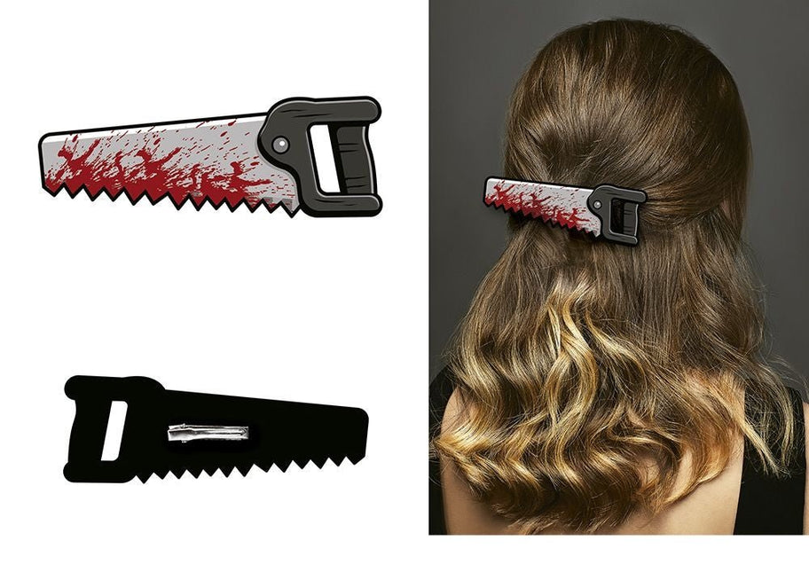 Halloween Haarclip Zaag van Fiestas Guirca koop je bij Partywinkel