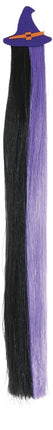 Halloween Hair Extension Zwart Paars 40cm van Fiestas Guirca koop je bij Partywinkel