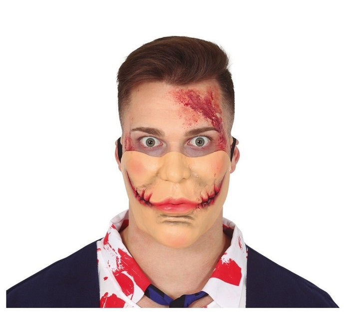 Halloween Half Masker Horror Mond van Fiestas Guirca koop je bij Partywinkel