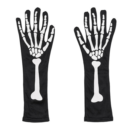 Halloween Handschoenen Skelet Glow In The Dark van Partydeco koop je bij Partywinkel