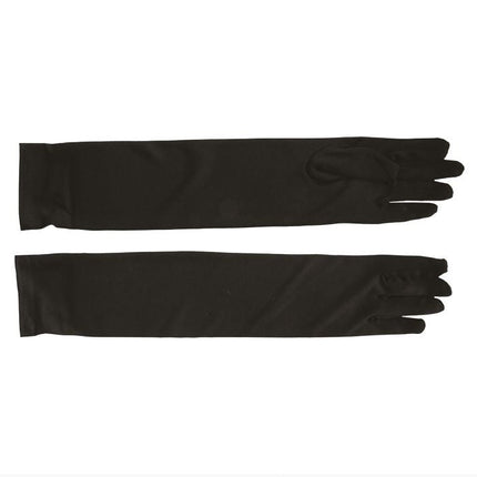 Halloween Handschoenen Zwart 45cm van Fiestas Guirca koop je bij Partywinkel