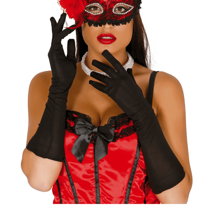 Halloween Handschoenen Zwart 45cm van Fiestas Guirca koop je bij Partywinkel