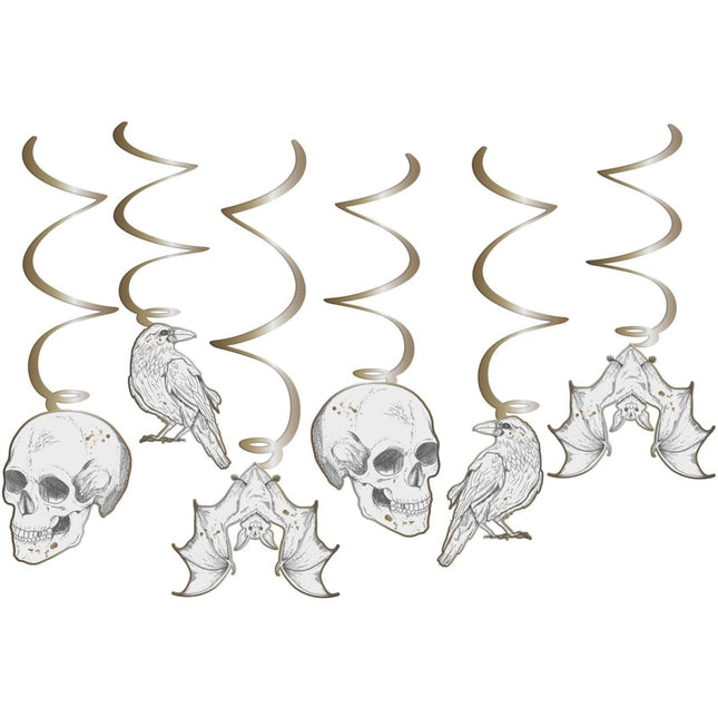 Halloween Hangspiralen 60cm 6st van Folat koop je bij Partywinkel