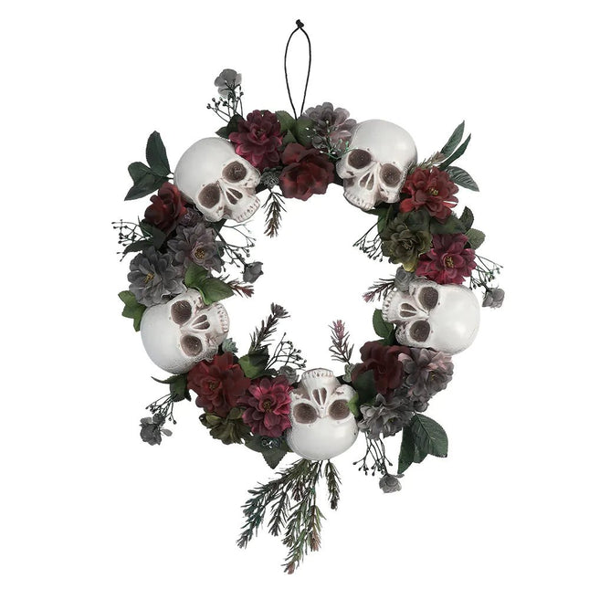 Halloween Krans Met Schedels van Boland koop je bij Partywinkel