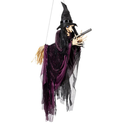 Halloween Pop Vliegende Heks 65cm van Boland koop je bij Partywinkel