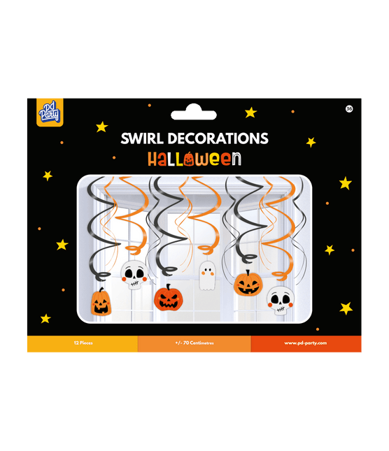 Halloween Hangspiralen 70cm van Paper Dreams koop je bij Partywinkel
