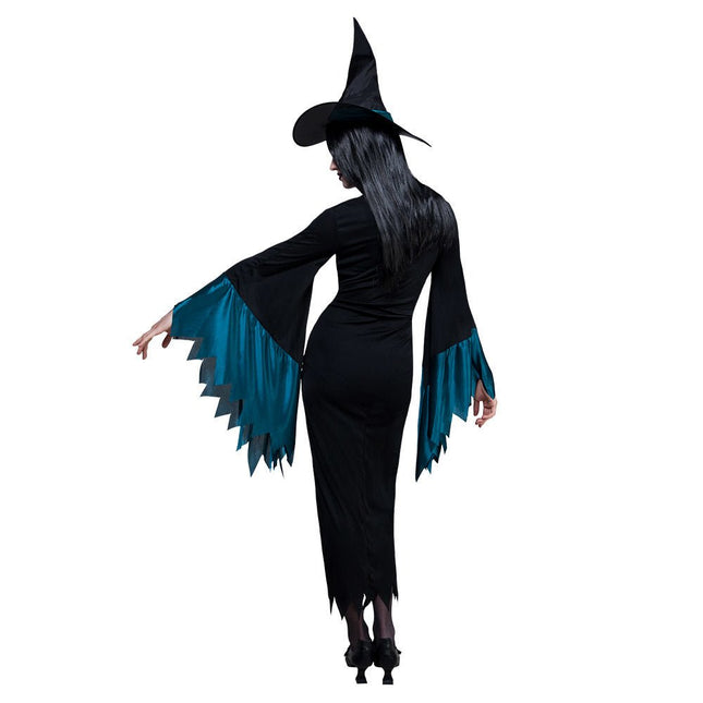 Halloween Heks Kostuum Lichtblauw M van Boland koop je bij Partywinkel
