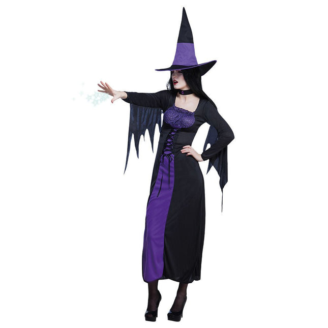 Halloween Heks Kostuum Paars van Boland koop je bij Partywinkel