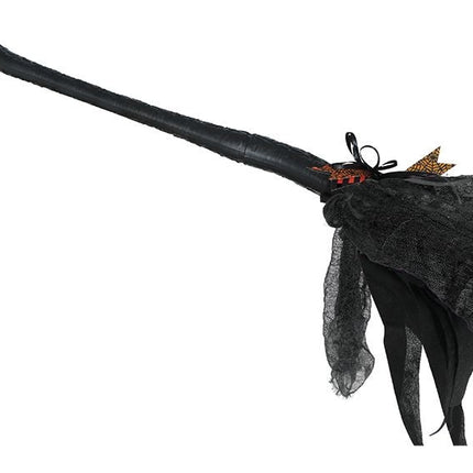 Halloween Heksenbezem Zwart Paars 90cm van Fiestas Guirca koop je bij Partywinkel