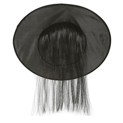 Halloween Heksenhoed Haar Zwart van Fiestas Guirca koop je bij Partywinkel