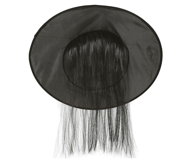 Halloween Heksenhoed Haar Zwart van Fiestas Guirca koop je bij Partywinkel