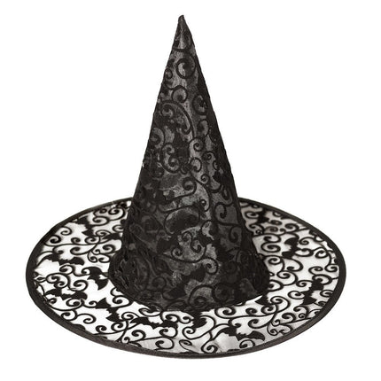 Halloween Heksenhoed Kant Zwart van Boland koop je bij Partywinkel