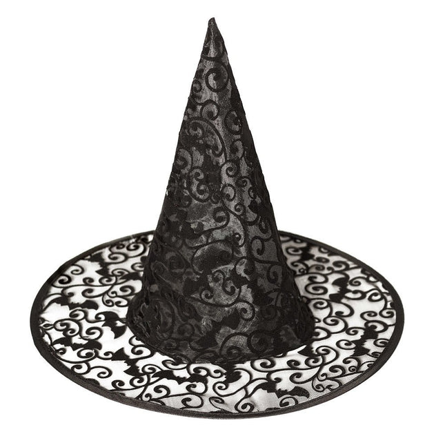 Halloween Heksenhoed Kant Zwart van Boland koop je bij Partywinkel