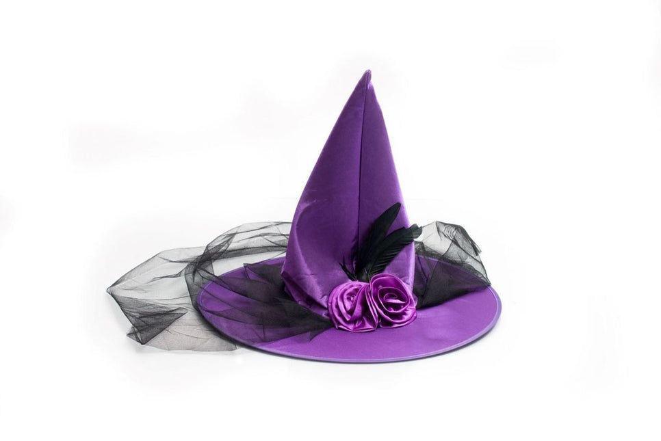 Halloween Heksenhoed Paars van Partychimp koop je bij Partywinkel