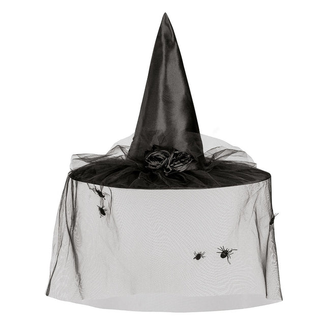 Halloween Heksenhoed Sluier Kort van Boland koop je bij Partywinkel