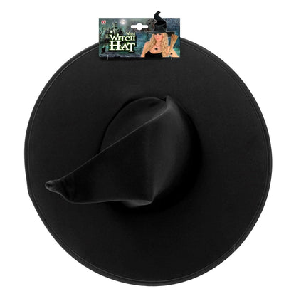 Halloween Heksenhoed Zwart Gekreukeld van Widmann koop je bij Partywinkel