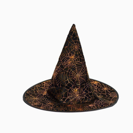 Halloween Heksenhoed Zwart Spinnenweb van Partychimp koop je bij Partywinkel