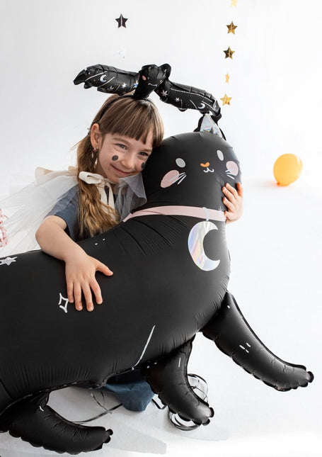 Halloween Helium Ballon Kat Leeg 95cm van Partydeco koop je bij Partywinkel