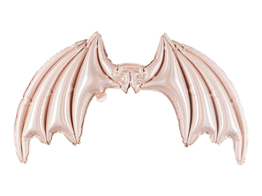 Halloween Helium Ballon Rose Goud Vleermuis Leeg 85cm van Partydeco koop je bij Partywinkel