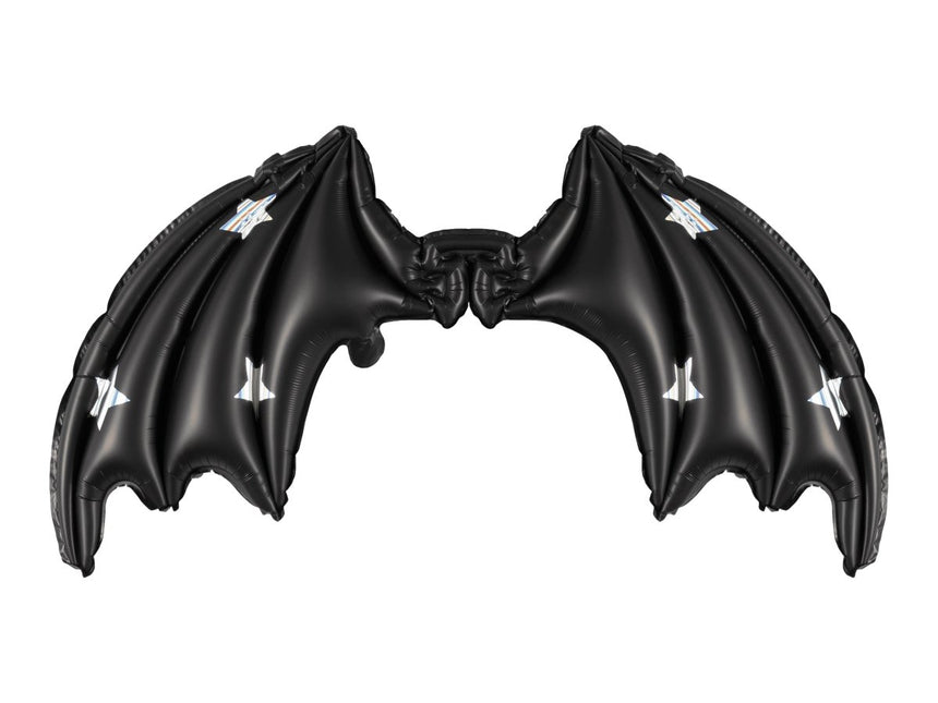 Halloween Helium Ballon Zwart Vleermuis Leeg 85cm van Partydeco koop je bij Partywinkel