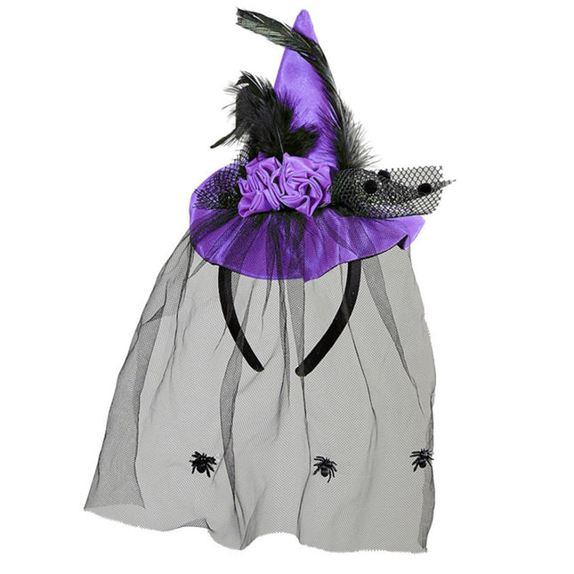 Halloween Hoed Paars Heks Mini van Widmann koop je bij Partywinkel
