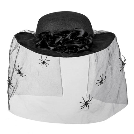 Halloween Hoed Spinnen Sluier van Boland koop je bij Partywinkel
