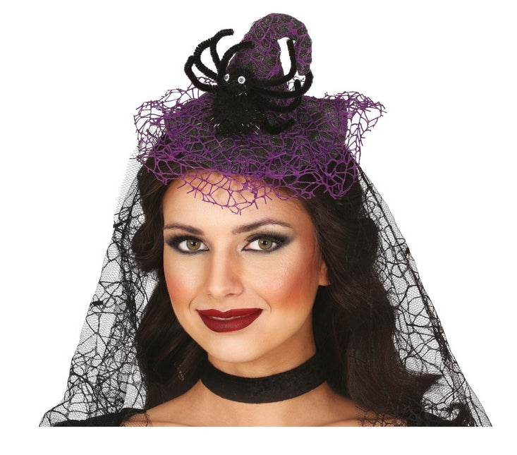 Halloween Hoofdband Heks Met Sluier van Fiestas Guirca koop je bij Partywinkel