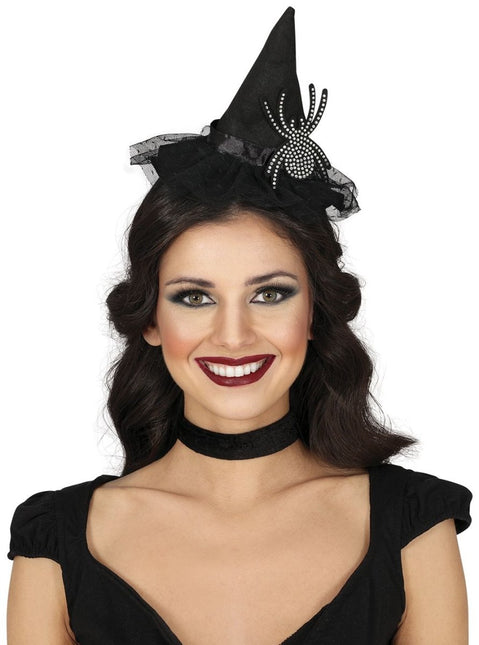 Halloween Hoofdband Heksenhoed Met Spin van Fiestas Guirca koop je bij Partywinkel