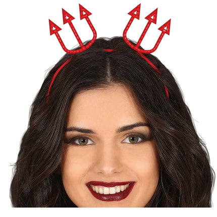 Halloween Hoofdband Rood Drietand van Fiestas Guirca koop je bij Partywinkel