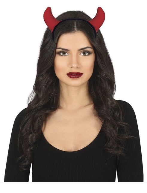 Halloween Hoofdband Rood Duivelshorenen van Fiestas Guirca koop je bij Partywinkel