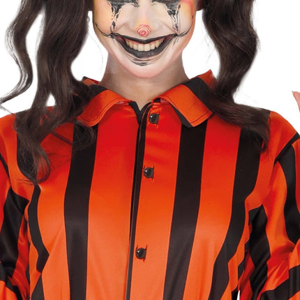 Halloween Jumpsuit Dames Harlekijn Gevangene van Fiestas Guirca koop je bij Partywinkel