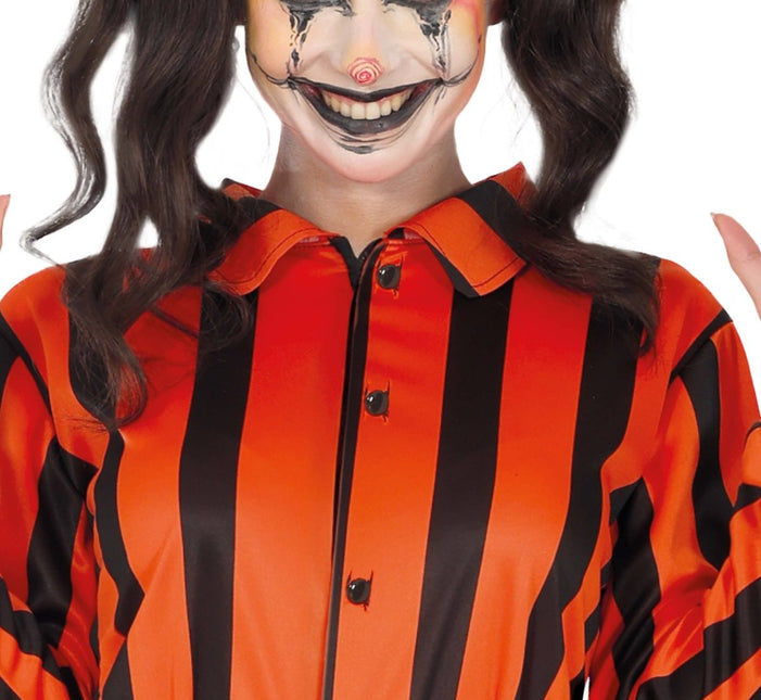 Halloween Jumpsuit Dames Harlekijn Gevangene van Fiestas Guirca koop je bij Partywinkel