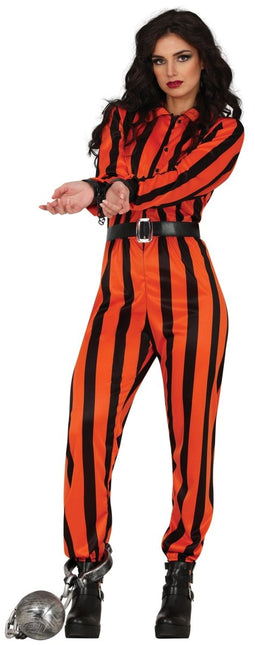 Halloween Jumpsuit Dames Harlekijn Gevangene van Fiestas Guirca koop je bij Partywinkel
