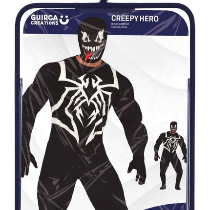 Halloween Jumpsuit Zwart Heren Creepy van Fiestas Guirca koop je bij Partywinkel