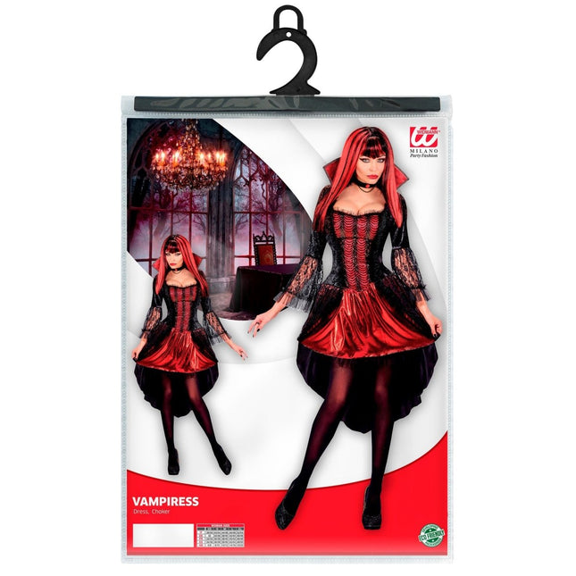 Halloween Jurk Dames Vampier 2 delig van Widmann koop je bij Partywinkel