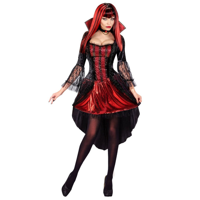 Halloween Jurk Dames Vampier 2 delig van Widmann koop je bij Partywinkel