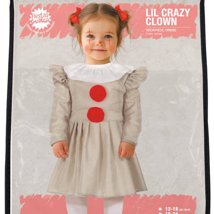 Halloween Jurk Meisje Clown Met Kraag van Fiestas Guirca koop je bij Partywinkel